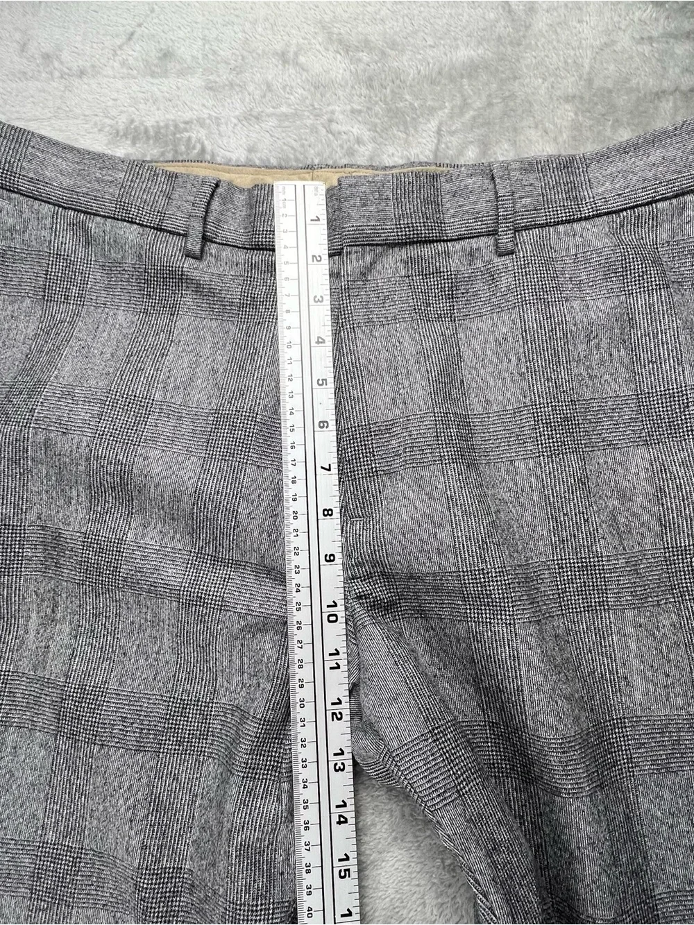 Banana Republic Pants Men 35x30 Gray Glen Plaid Vitale Barberis Wool Flannel